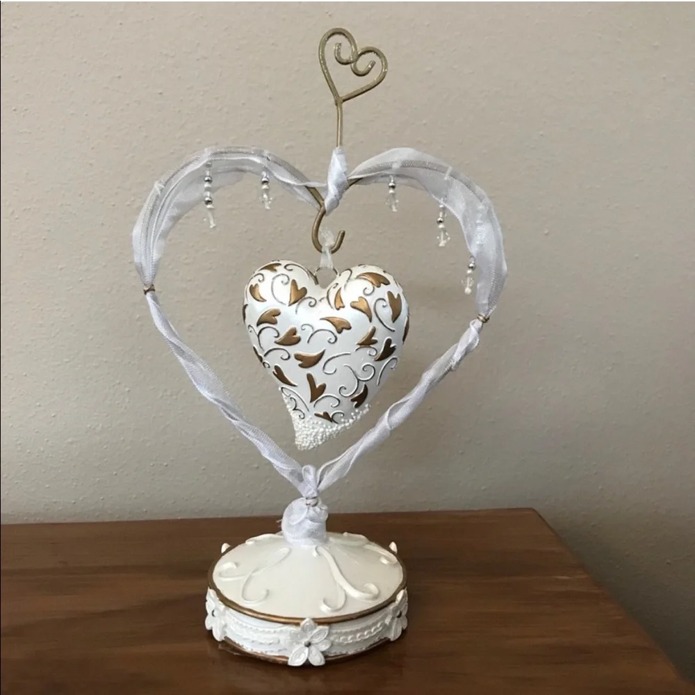 Enesco Heart Shaped Cake Topper 50th perfect for Birthday or Anniversary